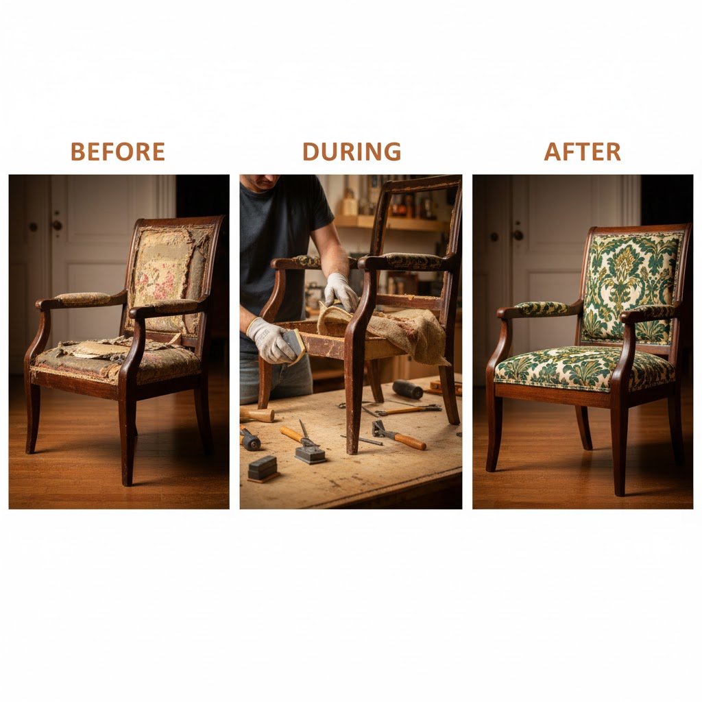 Furniture restoration process overview