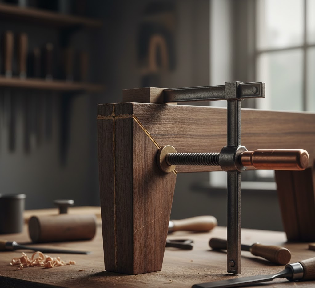 Furniture structural repair in progress